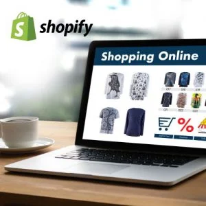 online shopping website on a laptop screen
